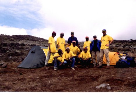 Het complete team op Shira-plateau
